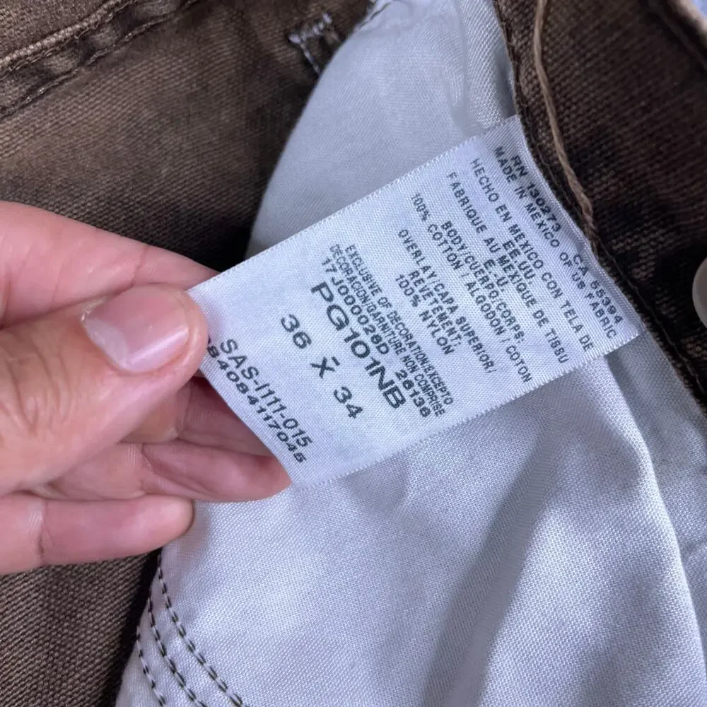 Wrangler Pro Gear Pants Mens 36x34 Brown Tan Colorblock Outdoor Workwear Rugged‎